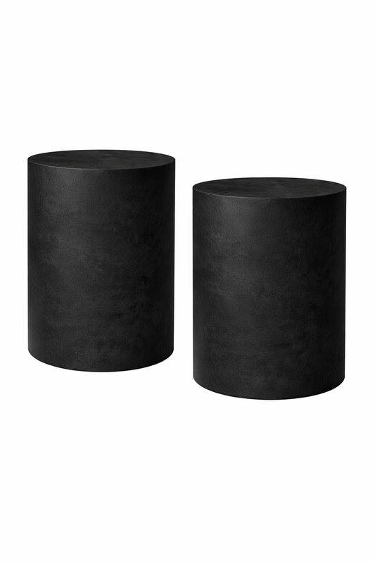 Set Mesas Laterales Piedra - Negro