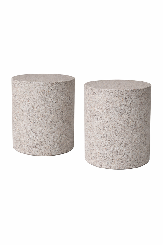 Set Mesas Laterales Piedra - Gris Claro