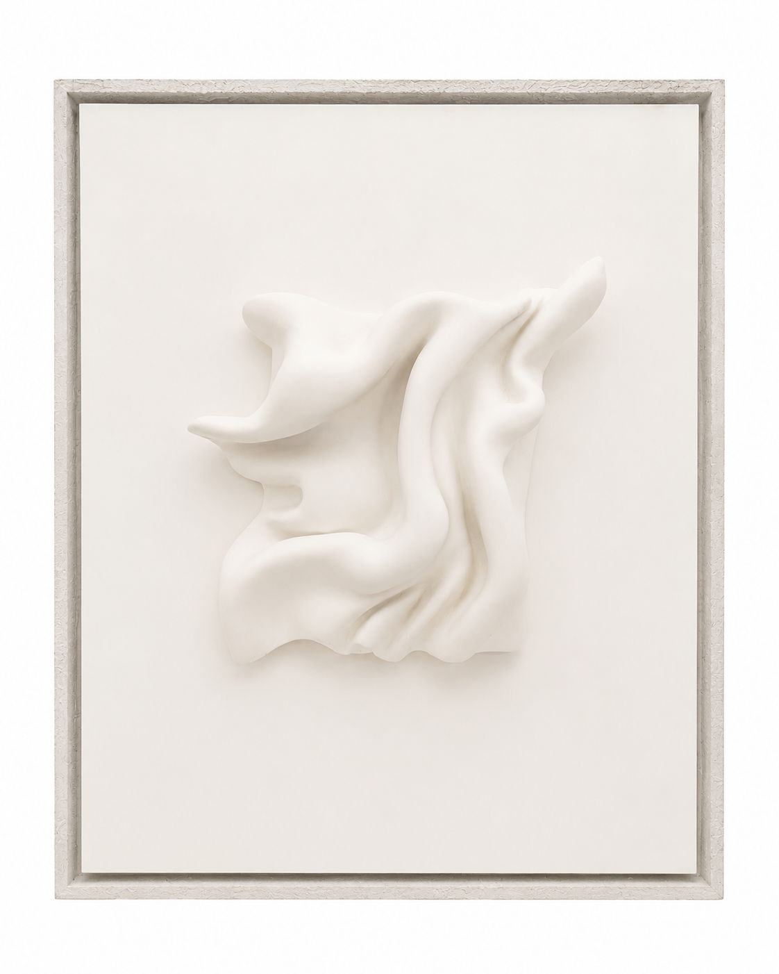 Escultura de pared sobre lienzo, marco con textura mineralizada