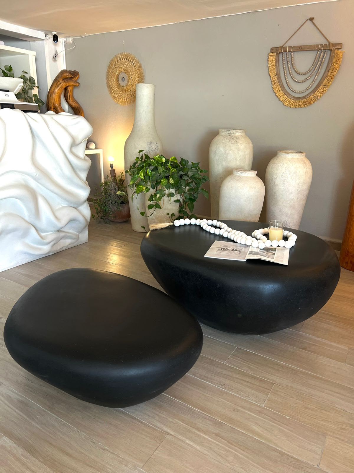 Mesa/Banca Piedra Chica - Negro