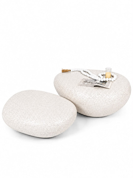 Set de Mesas/Bancas Piedra Ivory